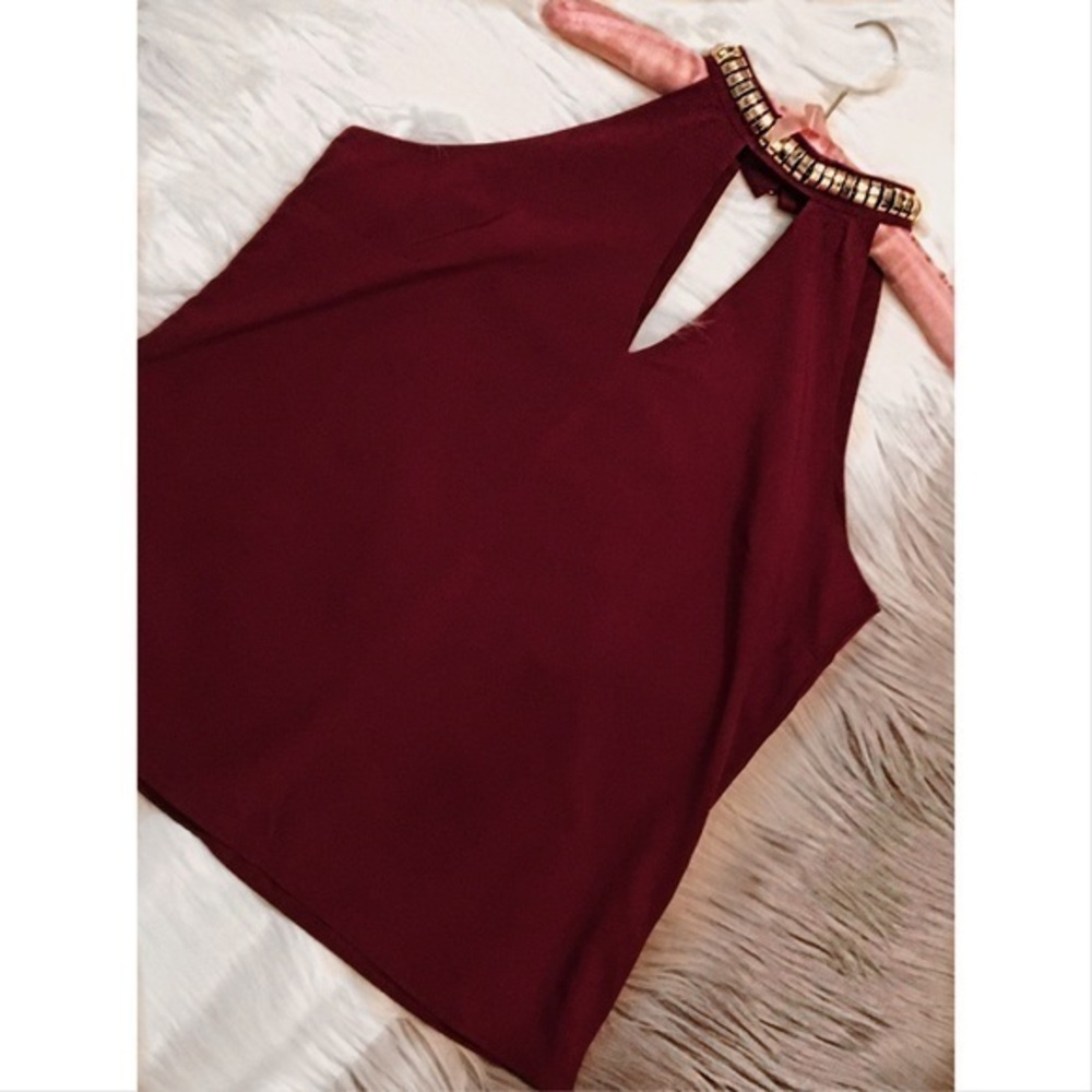 Charlotte Russe embellished halter top NWOT